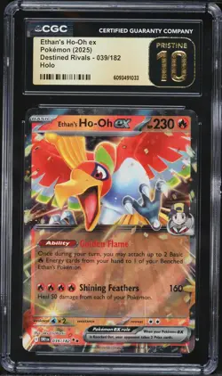 Pokemon TCG CGC Pristine 10 Ethan's Ho-Oh ex 020/063 Holo - Image 1