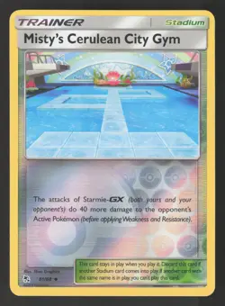 Misty's Cerulean City Gym 61/68 Reverse Holo Pokemon Hidden Fates - Image 1
