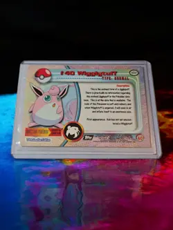 Wigglytuff #40 Topps Series 1 TV Animation Edition Black Label Pokemon 1999 - Image 2
