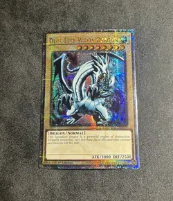 Yugioh Blue-Eyes White Dragon Quarter Century Secret Rare RA03-EN079 1st Edition - Image 1