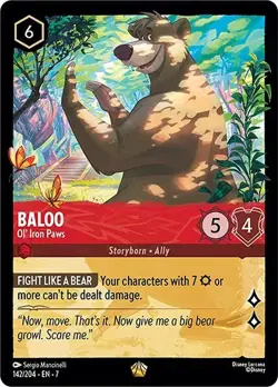Baloo - Ol' Iron Paws - Archazia's Island #142 - Legendary - Disney Lorcana - NM - Image 1