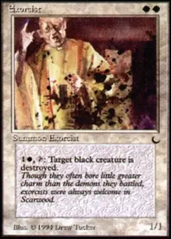 Heavy Play, English MTG Regular Exorcist The Dark Magic the Gathering - Image 1
