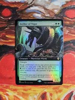 MTG Dominaria United Defiler of Vigor Extended Art Foil Rare 412 Lp - Image 1