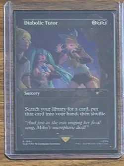 MTG Diabolic Tutor (1592) Rainbow Foil Hatsune Miku Secret Lair Drop NM - Image 2