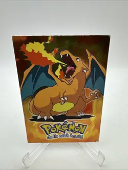 Pokemon TCG Topps Charizard E6 of 12 Movie Edition Holo Foil Blue Logo 1999 Rare - Image 1