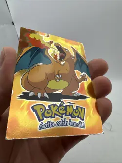 Pokemon TCG Topps Charizard E6 of 12 Movie Edition Holo Foil Blue Logo 1999 Rare - Image 2