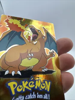 Pokemon TCG Topps Charizard E6 of 12 Movie Edition Holo Foil Blue Logo 1999 Rare - Image 3