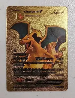 V Evolution Charizard V LV. 91 HP 508 Gold Pokemon TCG RARE - Image 1
