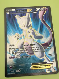 Pokemon TCG Mewtwo EX Holo Full Art Ultra Rare Card 157/162 - Image 3