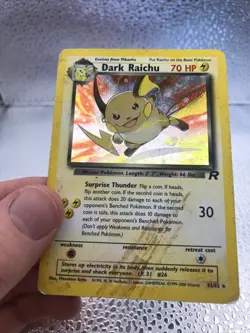 Pokemon English Dark Raichu Holo TCG Card 83/82 Secret Rare 2000 WOTC Rocket - Image 3