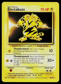 Pokemon Card - Electabuzz Base Set 20/102 Rare - Image 1