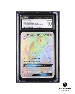 CGC 10 GEM MINT Dragonite GX Rainbow SM156 Pokemon Dragon Majesty SPC Promo - Image 1