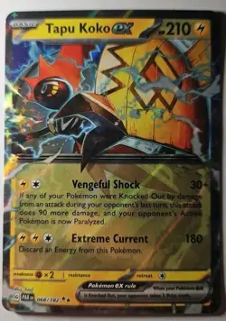 Tapu Koko ex 068/182 (Double Rare) Paradox Rift Near Mint Pokemon TCG - Image 1