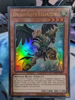 YuGiOh! Dragunity Legatus GFTP-EN037 Ultra Rare 1st Ed - Image 1