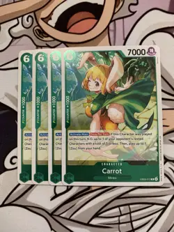 4x One Piece TCG Carrot EB03-013 Foil Playset x4 Heroines Edition NM English - Image 1