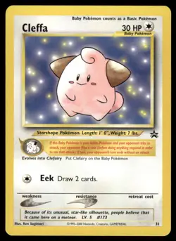 Pokemon Cards Cleffa 31 Wizards Black Star Promos Promo - Image 1
