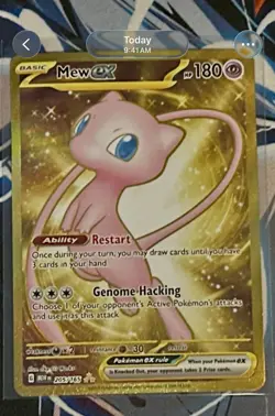 Pokemon Mew EX Scarlet & Violet 151 Gold Secret Rare Holo Card 205/165 180 HP - Image 3