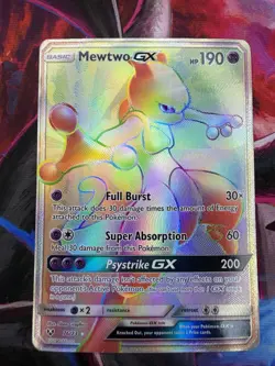 Pokemon TCG Mewtwo GX Secret Rare Shining Legends Card 76/73 Near Mint Condition - Image 1