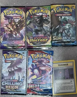 5 Pokemon packs & 1 Promo Card,Chilling Reign, Battle Styles Etc., SHIPS FAST - Image 1