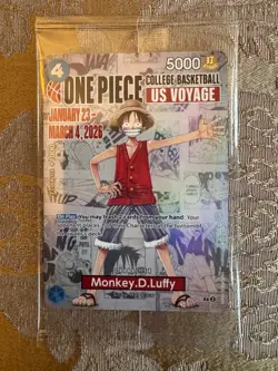 Monkey D. Luffy US College Basketball SGA- One Piece NCAA Promo Card - Image 1