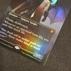 MTG Bloodthirsty Conqueror Full Art Borderless Foil FDN 0318 NM **NO RESERVE** - Image 2