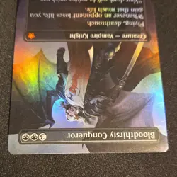 MTG Bloodthirsty Conqueror Full Art Borderless Foil FDN 0318 NM **NO RESERVE** - Image 4