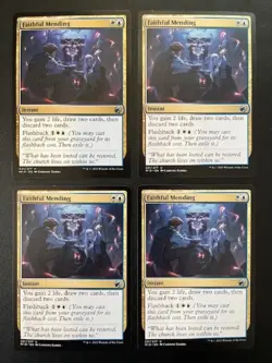 MTG- Faithful Mending x4 - Midnight Hunt - Image 1