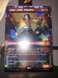 magic the gathering TMNT Casey Jones, Vigilante Borderless Foil - Image 1