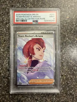 2025 Pokemon TCG Destined Rivals Team Rocket's Ariana SIR PSA 9 MINT - Image 1