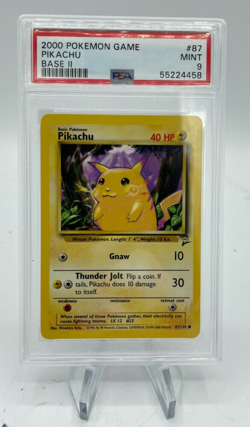 PSA 9 Pikachu Base Set 2 Pokemon Card 2000 #87 - Image 1