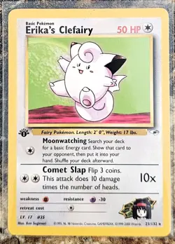 Pokemon 2000 Gym Heroes 1st Edition Erika's Clefairy 25 NM or better - Image 1