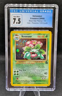 Venusaur Holo Black Star Promo 2000 Pokemon Card #13 CGC 7.5 Beautiful Swirl 🌀 - Image 1
