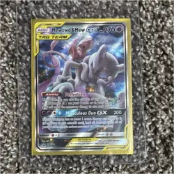 Pokemon Mewtwo & Mew GX TAG TEAM Holo Card SM191 Psychic Basic 270HP 200 Attack - Image 1