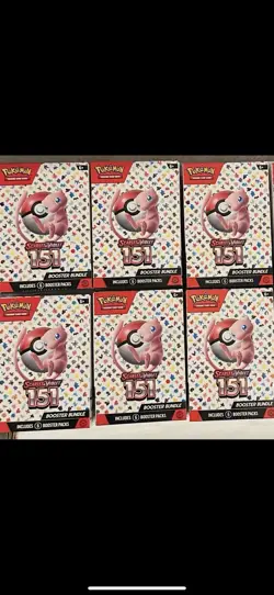 Pokemon 151 Booster Bundle Lot of 6, New and Sealed - Image 1