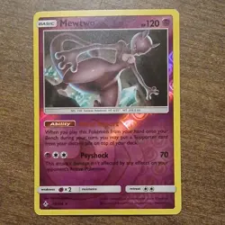 Pokemon TCG Mewtwo Reverse Holo Rare Card 75/214 Sm-Unbroken Bonds Psychic 120HP - Image 1
