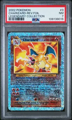 2002 POKEMON LEGENDARY COLLECT. CHARIZARD - REVERSE FOIL PSA 7 - Image 1