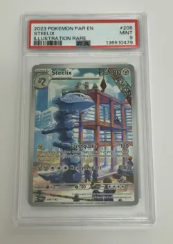 Steelix 208/182 Illustration Rare Par En-paradox Rift Pokemon PSA 9 *927 - Image 1