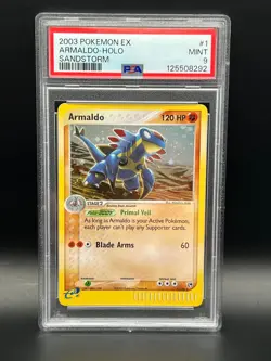 PSA 9 Mint Armaldo 1/100 Holo Rare Pokemon 2003 EX Sandstorm - Image 1