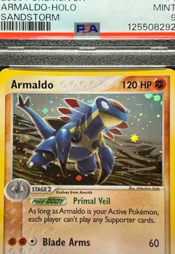 PSA 9 Mint Armaldo 1/100 Holo Rare Pokemon 2003 EX Sandstorm - Image 2