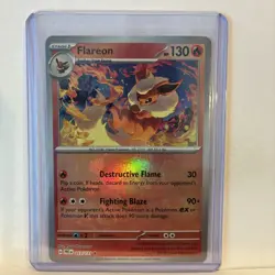 Flareon 13/131 Rare Holo Pokeball Pattern Prismatic Evolutions English Pokemon - Image 1