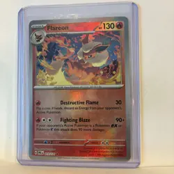 Flareon 13/131 Rare Holo Pokeball Pattern Prismatic Evolutions English Pokemon - Image 2