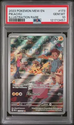2023 Pokemon Mew EN-151 Pikachu #173 Illustration Rare PSA 10 - Image 1