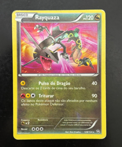 2012 Pokemon B&W Rayquaza 128/124 Dragons Exalted Secret Rare HP - Portuguese - Image 1