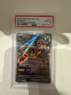 2023 POKEMON MEW EN-151 ILLUSTRATION RARE #173 PIKACHU PSA 10 - Image 1