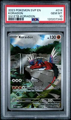 Koraidon SVP #014 Black Star Promo 2023 Pokemon Scarlet & Violet ETB PSA 10 GEM - Image 1