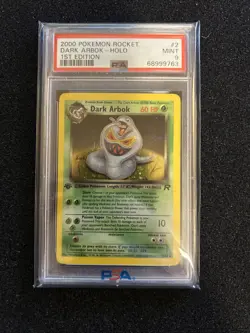 Dark Arbok Holo 1st Edition Pokemon Team Rocket PSA 9 MINT 2000 - Image 1