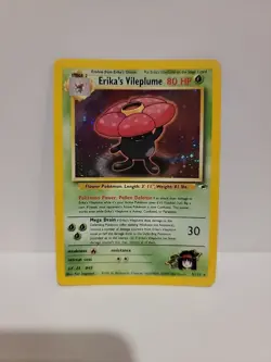 Erika’s Vileplume Holo 4/132 – Gym Heroes WOTC – LP – Vintage Pokemon - Image 1