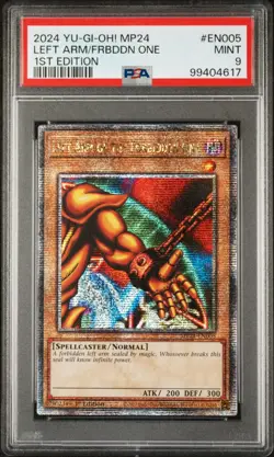 Yugioh PSA 9 LEFT ARM OF THE FORBIDDEN ONE MP24-EN005 25TH ANNIVERSARY QCR - Image 1