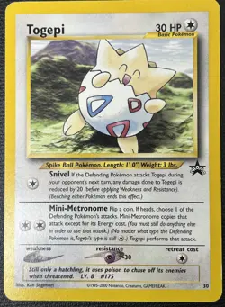 Togepi 30 Black Star Promo Wizard Pokemon Card LP - Image 1
