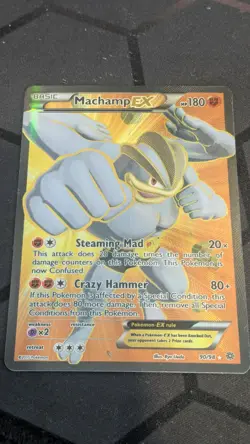 Machamp EX 90/98 XY Ancient Origins Pokemon Card Ultra Rare Full Art Holo 90/98 - Image 1